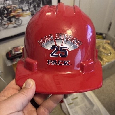 Vintage Mark McGwire Mac Attack 25 Pack 70 Home Run ANZI Z89.1 Red Hard Hat EUC