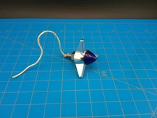 Chrome Rocket Bullet Blue Lens Indicator Light Universal Hot Rod Rat Rod Car