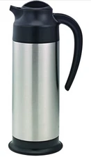 Service Ideas SSN100 SteelVac Carafe, 1 L (23.7 oz.), Stainless with Black Base
