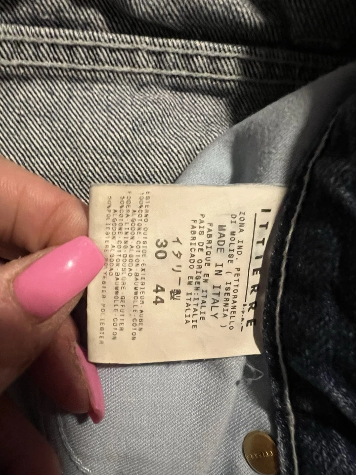 Vintage Versace Mujer 24” Cintura Vaqueros Couture Ittierre 31” Entrepierna. Pierna recta Foto 4 de 4