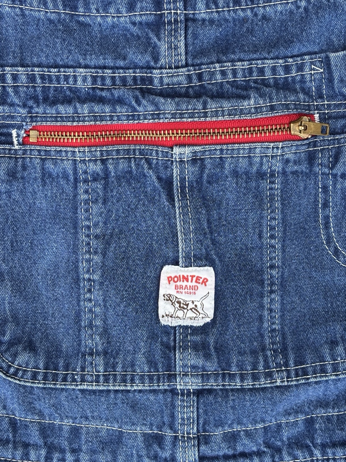 Pointer Brand Denim Overalls w/RARE POINTER BRAND… - image 9
