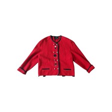 GIESSWEIN Wolljacke Gr 38 M Oktoberfest Trachten Rot Walkjacke Jacke Janker