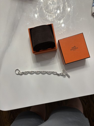 New Hermes Chaine d'ancre bracelet, model Silver 925 Size 16 links