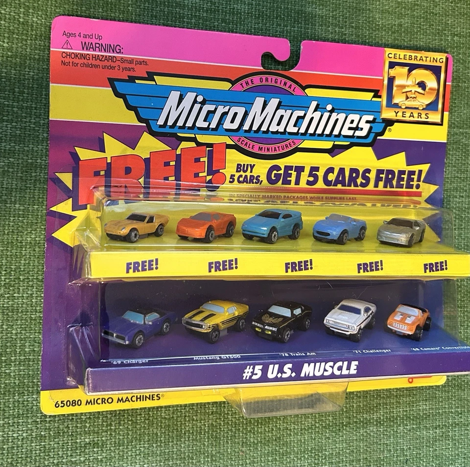 Micro máquinas de colección #5 EE. UU. Muscle Cars 1996 Galoob 65080 Nuevo de Lote Antiguo Mustang Camaro Foto 4 de 4