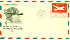 US UC18 FDC Air Mail Stamped Envelope Stationery 6 Cent ArtCraft Vultee B36