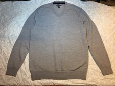 Club Room Fine Sweater Medium, Light Grey, Merino Wool Acrylic Hardly Worn
