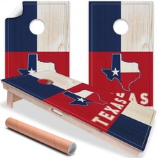 Texas State Lone Star Flag Cornhole Board Wraps and Decals Vinyl Sticker