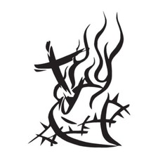 Cross Heart Art - Vinyl Decal Sticker - Multiple Color  Sizes - ebn838