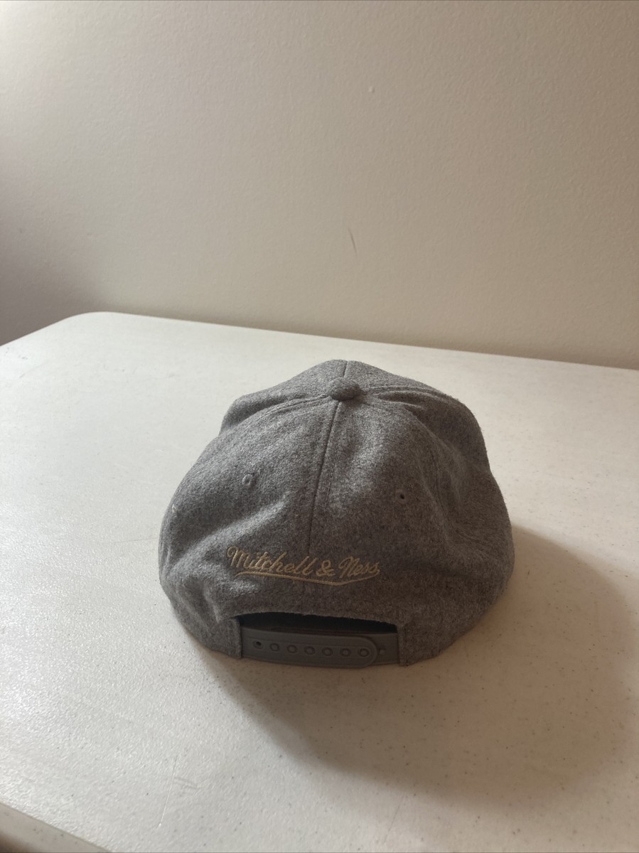 Mitchell & Ness Brooklyn Nets 9FIFTY Snapback Hat Gray Adjustable Unisex Mitchell & Ness Brooklyn Nets SnapBack Hat Gray Silver NBA  main image 3