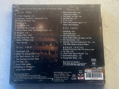 独3CD Who Live At The   Hall SPV096748803SAC Steamhammer 未開封 /00330 The Who – Live At The Royal Albert Hall – 3 x SACD (DSD, SBM