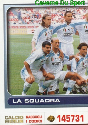177 TEAM TEAM 1/2 ITALIEN LAZIO FIGUREN STICKER FUSSBALL MERLIN 2000-2001