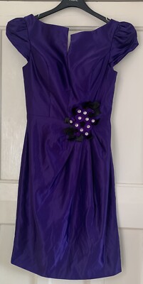 Gino Cerruti Kleid Lila Hochzeit/Abschlussball/Abendmode Größe S UK