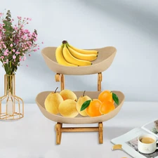 2-Tier Kitchen Countertop Fruit Storage Basket Bowl for Vegetables & Fruits