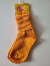NWT Girls med lg 4 5 y Gymboree COPA CABANA bright orange cuffed socks 2004 vtg
