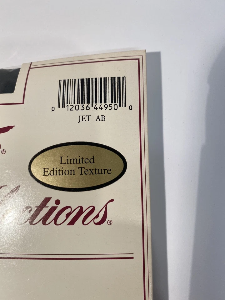 Pantimedias vintage Hanes Silky Designs Lustre a rayas Jet AB NUEVAS DE STOCK Foto 2 de 4