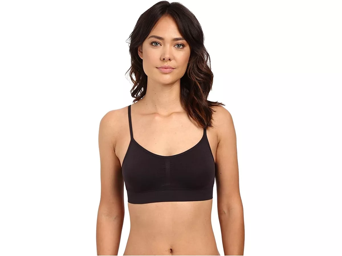 Jockey 264355 Women Black Microfiber Seamfree Bralette Bra Size Large