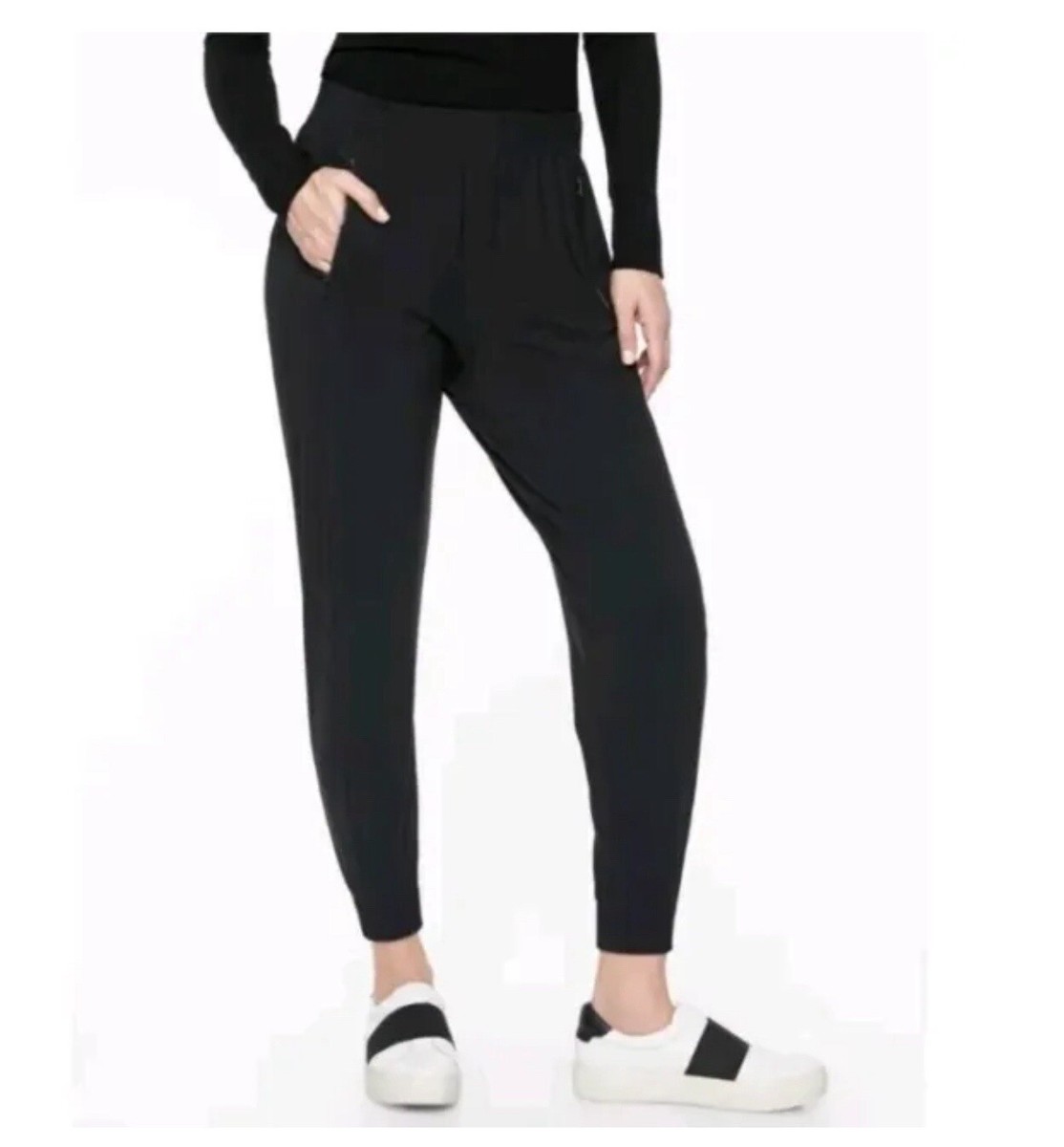 Athleta Cosmic Jogger Pants Womens XS Extra Small Black Pull On
