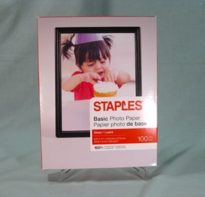 GLOSS PHOTO PAPER Basic 8.5'' x 11'' (Partial 93 of 100pk) Inkjet OPEN PACK