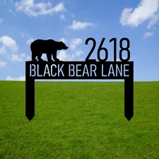 Custom Address Sign Metal Yard Stake Sign