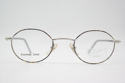 Vintage Glasses BENETTON UCB A85 Bronze Silver Black Oval Glasses Frame