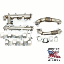 Tubular Exhaust Manifold Up Pipes For 17-25 Chevy Gmc 6.6 Duramax Diesel L5p