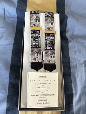 EXTREMELY RARE! LTD. Trafalgar Mens Silk Suspenders Calvin Curtis Romeo & Juliet