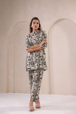 Women s Co-ord Set For Summer Lounge Wear Abstract Print Tracksuit Top Pant Dres
