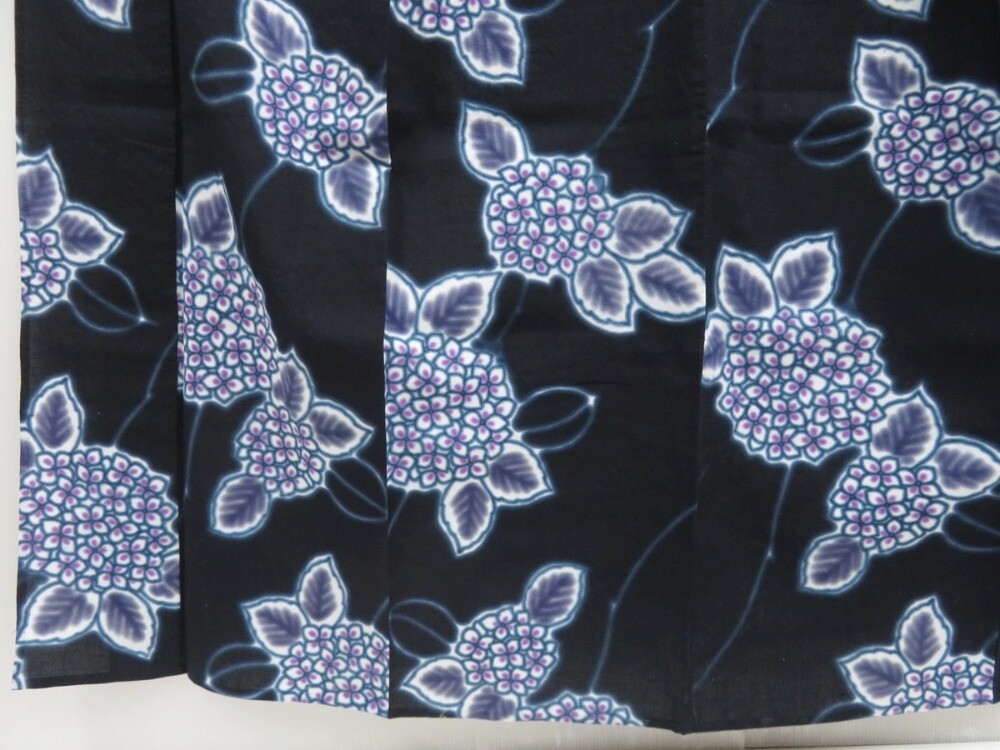 【田中】VeraWangHAUTE Antoinette US4 4917T13z470 Japanese Kimono Cotton YUKATA Hydrangea Dark