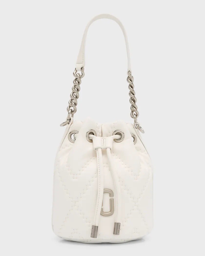 Marc Jacobs The Quilted Leather J Marc Bucket Bag Cotton