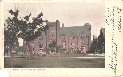 Postcard 1906 Milwaukee WI Cover Milwaukee Downer College Oxford Ohio Cancel