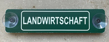 2. WAHL! ALU-Schild mit Saugnapf: LANDWIRTSCHAFT 5x20cm, fürs Auto