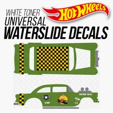 1/64 GASSER BOMBSHELL Custom White Toner Universal WaterSlide Decal for Hot