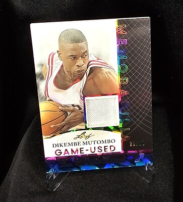 2024 Leaf In The Game Used Sports - Dikembe Mutombo Patch Houston Rockets 21/60