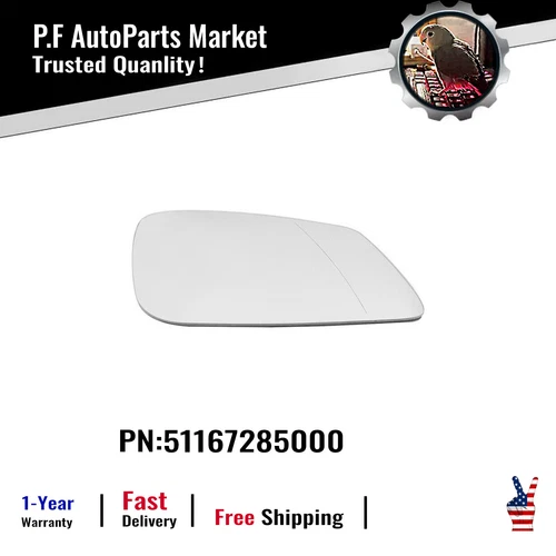 Mirror Glass Heated With Backing Plate Passenger Side RH Fit for BMW 320i 340i