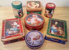 Lot of 7 Christmas Tins incl. Oreo Snickers Reese's Coca Cola 044000037680