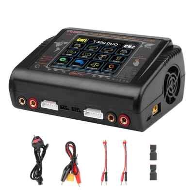 T400 Pro Lipo Ladegerät DC 400W / AC 200W, 12A x2 | Dual Lader für RC-Akkus