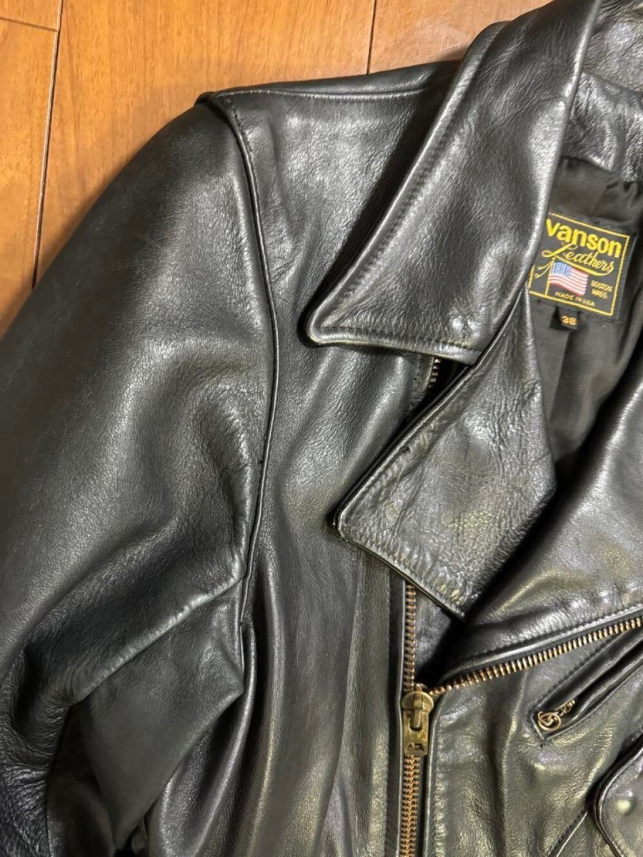 VANSON US made RAID THE RAIDER JACKET 38 メンズ｜ダブルライダース