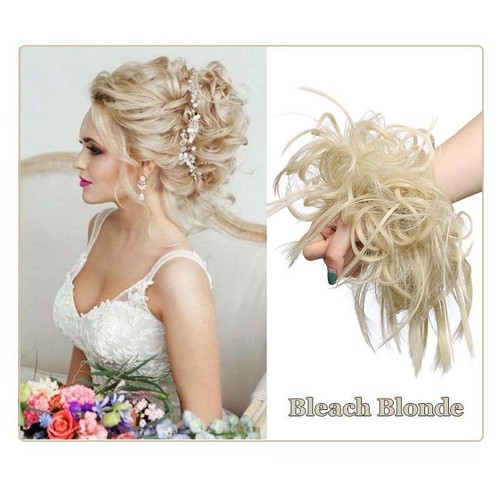 Hair Bun Ponytail Thick Curly Messy Bun Hair Piece Scrunchie Updo Hair Extension - Picture 18 of 33