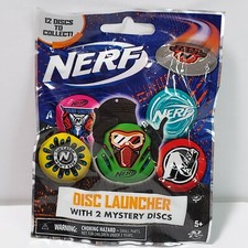NERF Disc Launcher w/ 2 MYSTERY Discs NF2486-01 New, Sealed