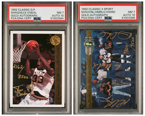 1992 Classic 4 Sport Auto 1992 Classic Draft Picks Shaquille O'Neal PSA 7 DNA 10 - Bild 2 von 6