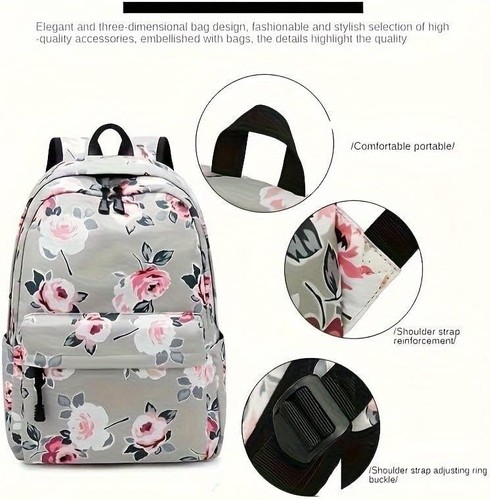 School Bag Backpack Large Girls Boys Rucksack Lunch Bag Pencil Case 3Pcs Set - Picture 3 of 14