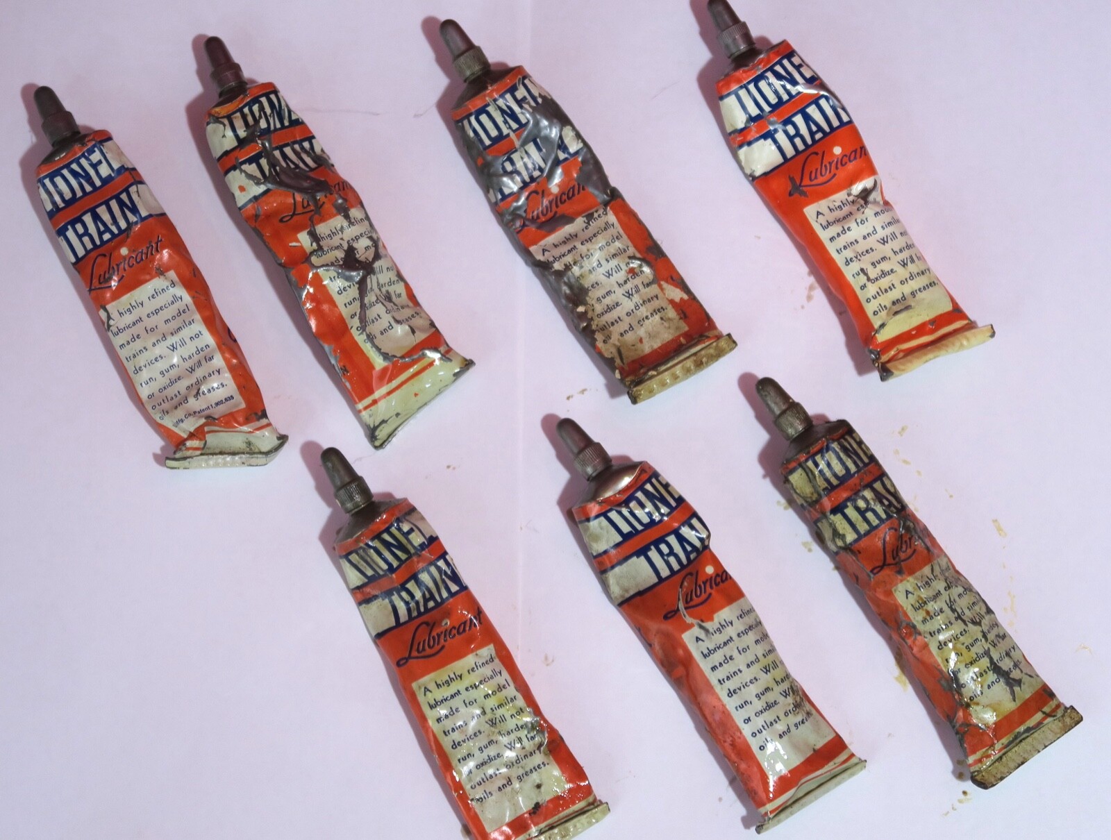 POSTWAR ORIGINAL USED LIONEL 925 LARGE TUBE LUBRICANT LOT OF 7 eBay