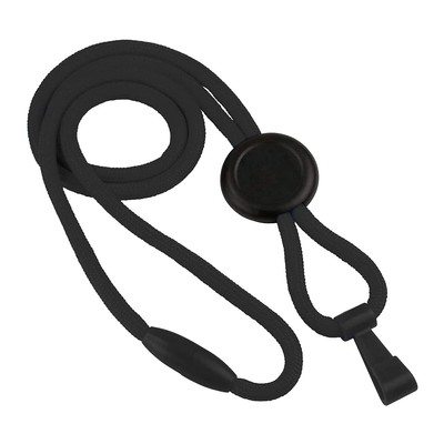 5 Pack - Breakaway Lanyard with Round Slider & NO TWIST/ METAL FREE Plastic Hook