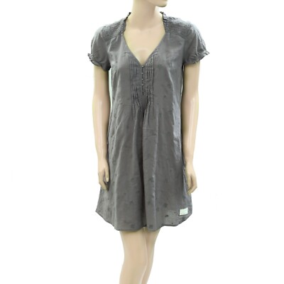 Odd Molly Anthropologie Floral Embroidered Mini Dress Smocked Cotton S-1 272464