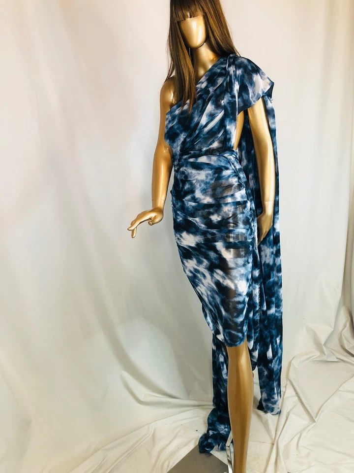 LOT Designer Fabric Essentials Alexander McQueen-inspo Chiffon Poly Sheer Cloud - Image 4 of 4