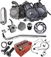 Lifan 125cc Engine Motor Battery Kit For Pit Trail Bike CT70 Apollo SSR Coolster
