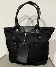 Marc Jacobs Womens Tote Bag Black Pockets Zip