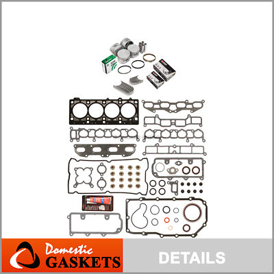 Full Gasket Set Bearings Pistons Fit 96-99 Dodge Mitsubishi Eagle DOHC