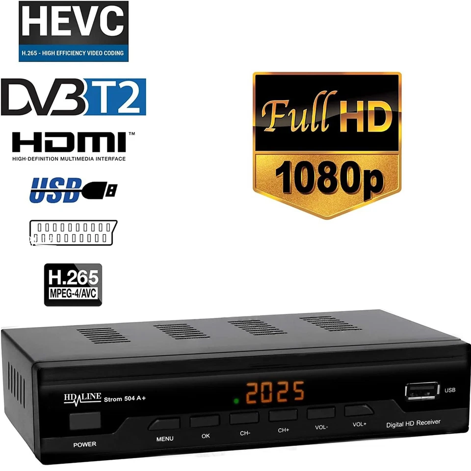 504 A+ Décodeur TNT Full HD -DVB-T2 - Compatible HEVC264 - HDMIPéritel USB Di... - Bild 4 von 4