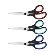 3-Pack 8" Heavy Duty Scissors with Ultra Sharp Blades and Comfort Grip Handle...